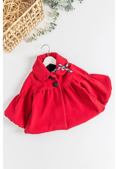 Balon Kollu Bebe Yakalı Kız Bebek Mont 001