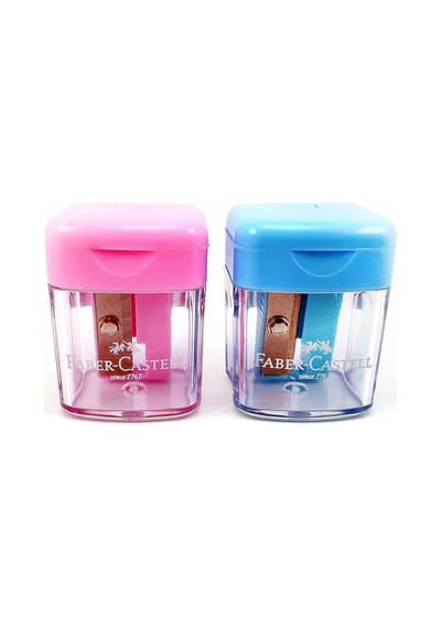 Faber-castell Faber Castell Minibox Kalemtıraş 2 Parça, Blister Kartlı, Çeşitli Renkler, Fcc584601