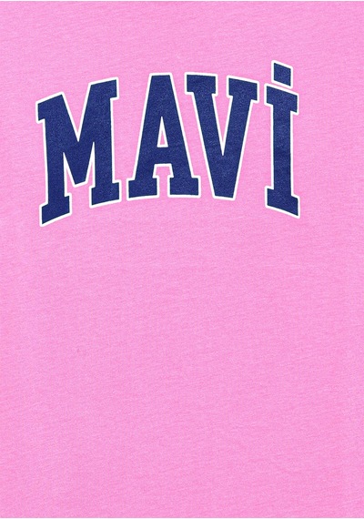 Mavi - Mavi Logo Baskılı Pembe Tişört 7610109-71033 Pembe