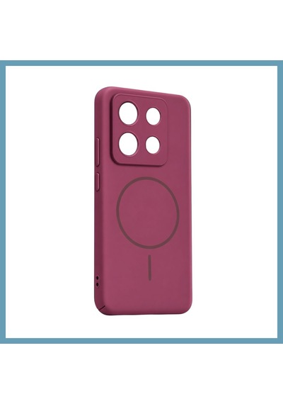 Bezos Redmi Note 13 5g Mika Pc Magsafe Kapak - Bordo Mbt06