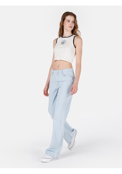 Colin's Colins 786 Carlen Normal Kesim Orta Bel Boru Paça Mavi Kadın Pantolon Denim
