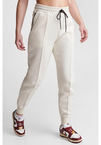 Nike Sportswear Tech Fleece Standart Fit Mid Rise Jogger Cream Color Kadın Eşofman Altı Krem Rengi Krem