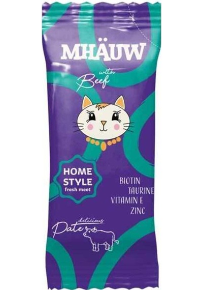 Mhauw Pouch Pate Beef Kedi Yaş Sı 80 Gr