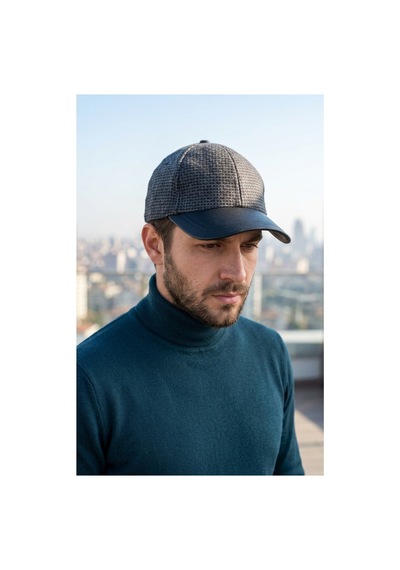 Emybox Deri Siperlikli Kaşe Kadife Şapka Unisex Kışlık - Ayarlanabilir Urban Stil Baseball Cap Füme