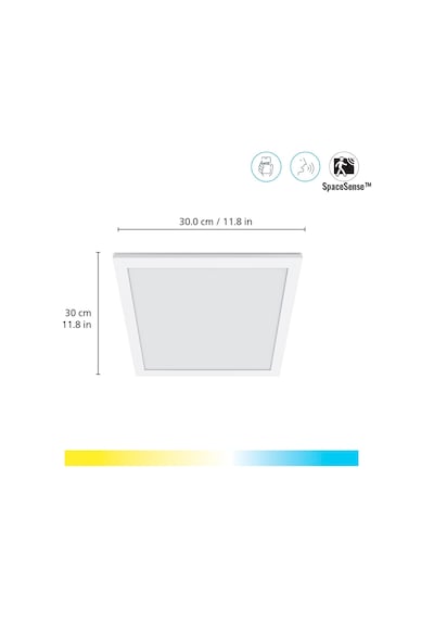 Wiz Beyaz Akıllı Sıva Üstü Sarı-beyaz Ambiyans Kare Panel Tavan Armatürü 12w Sarı-Beyaz