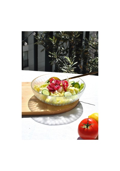 1 Adet Cam Şeffaf 20 Cm Salata Kasesi Orta Boy Salata Tabağı Kase 20 Cm