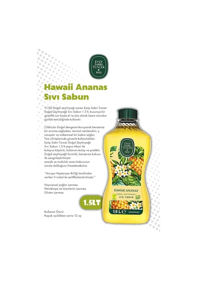 Aqua Ve Hawaii Ananas 1.5l Sıvı Sabun Ve Rosıe