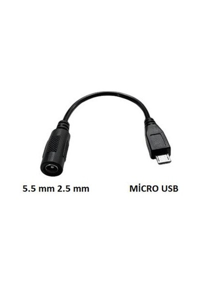 Adaptör Micro Usb Çevirici 5.5 Mm 2.5 Mm Micro Usb Çevirici 15 Cm