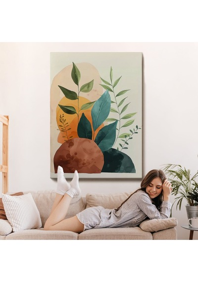 Miyrem^ Canvas Serie İskandinav Tarzı Soft Çiiçekler Tablo-7590