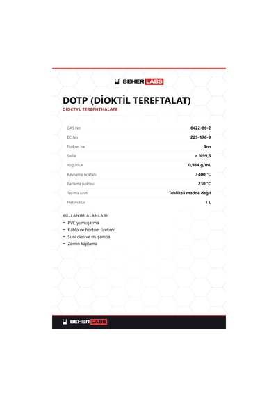 Beherlabs Dotp Dioktil Tereftalat 1 L