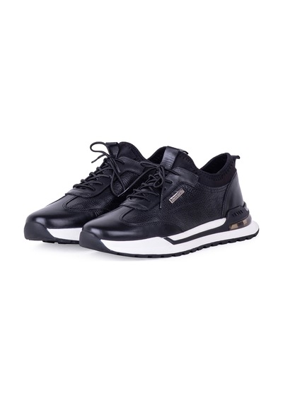 Pierre Cardin 1210275 Erkek Hakiki Deri Sneaker Ayakkabı Siyah