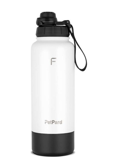 Petpard 2 İn 1 Kedi & Köpek Mama Kabı Ve Paslanmaz Çelik Termos, 1 Litre, Beyaz