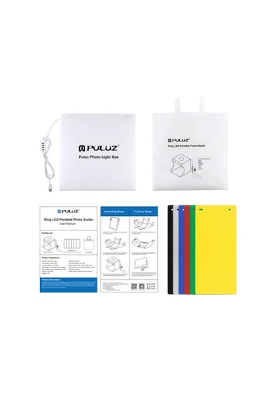Puluz 30 x 30 CM Photo Box Led Işıklı Katlanabilir Ürün Çekim Çadırı