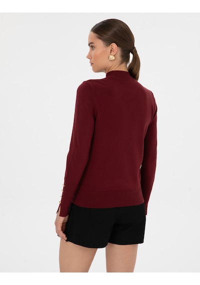 Pierre Cardin Kadın Vişne Kazak /triko 50310887-vr223 Vişne
