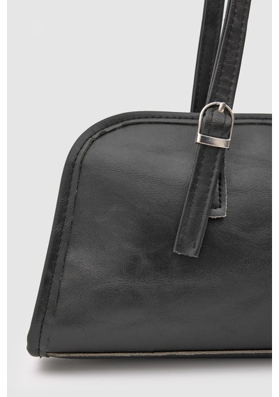 Shule Bags Vanity Baget Çanta Siyah Siyah