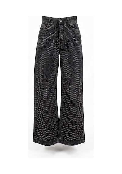 Kene Jeans Ön Taşlı Kahve Tint Denim Wide Leg/bol Paça Pantolon Kahve Tint