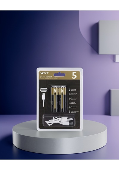 Aa Usb Type-c Şarjlı Pil 1.5v Sabit Voltaj