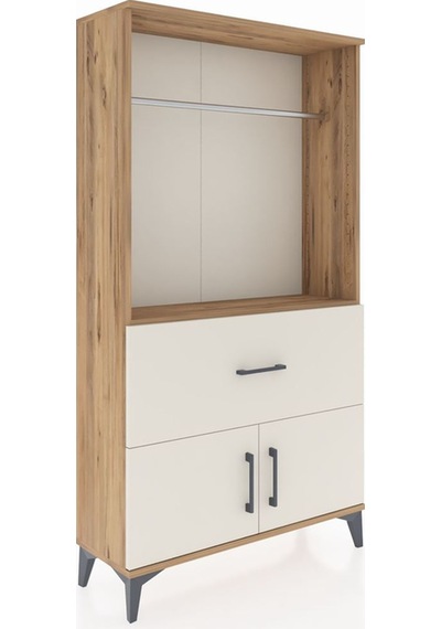 Arges Dolap Tek Raflı Tek Çekmeceli Tek Askılı 88x30x163 Çam-... Çam Arges Dolap Tek Raflı Tek Çekmeceli Tek Askılı 88x30x163 Çam-... Çam