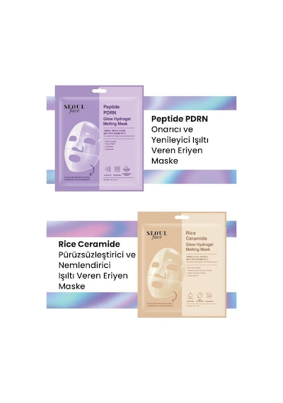 Dermal Pirinç Ve Peptid Glow Nemlendirici Onarıcı Eriyen Maske Seti Kore Maske Seti 34 Gr.
