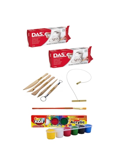Das Beyaz 2x500gr Akrilik Kil Başlangıç Seti