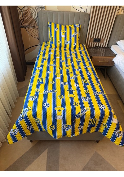 Taraftar Sarı Lacivert Pike Takımı Tek Kişilik Çok Renkli