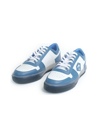 Mente Lılac Mavi Beyaz Sneaker Erkek Deri Ayakkabı 001