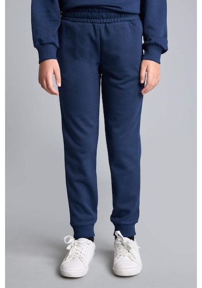 Defacto Jogger Fıt Esnek Belli Cepli Eşofman Altı Kız Çocuk Y1226a626aunv241 Lacivert-nv241