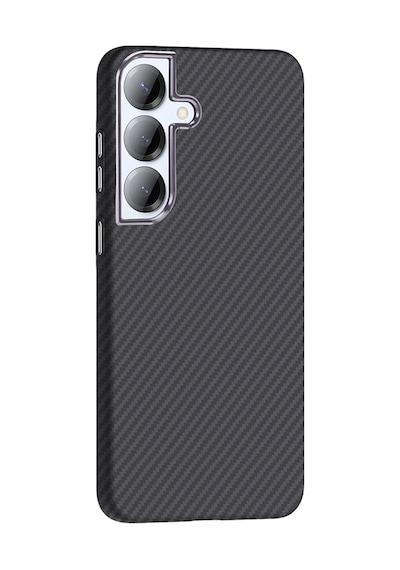 Zore Galaxy S25 Plus Kılıf M-safe Şarj Özellikli Karbon Fiber Görünümlü Ogaa Gros Kapak - Gold-siyah