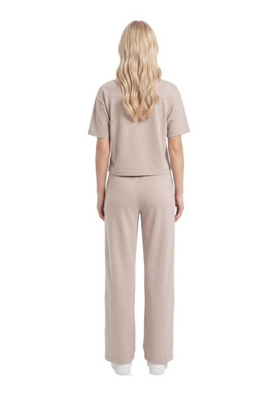 Cottonill Premium - Sway Collection Vizon Basic Yüksel Bel Modal Bol Paça Kadın Pantolon