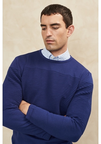 AC&Co / Altınyıldız Classics Erkek İndigo Anti-Pilling Özellikli Tüylenme Yapmayan Standart Fit Bisiklet Yaka Çizgi Dokulu Triko 4A4921100065IND3XL İndigo AC&Co / Altınyıldız Classics Erkek İndigo Anti-Pilling Özellikli Tüylenme Yapmayan Standart Fit Bisiklet Yaka Çizgi Dokulu Triko 4A4921100065IND3XL İndigo