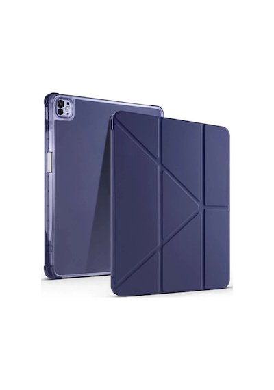 Apple iPad Uyumlu   Air 13 2024 Kılıf Kalemlikli Mars Tablet Kılıfı - Lacivert