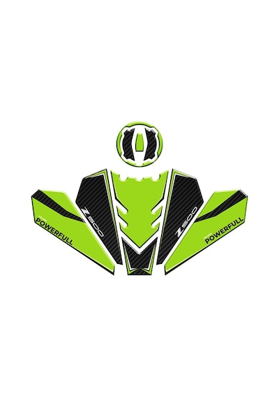 Kawasaki Z500 2025 Uyumlu Tank Pad Set 003 Çok Renkli