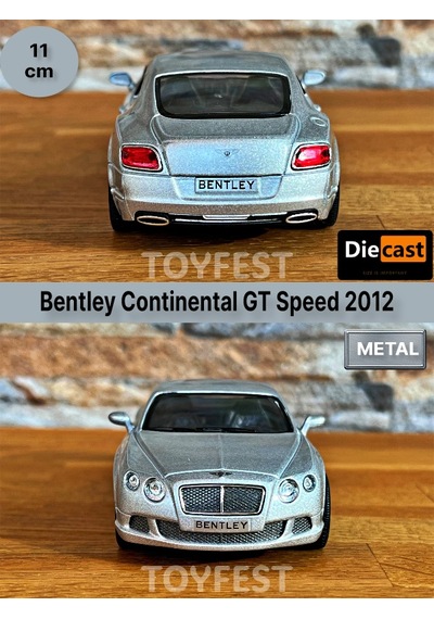 2012 Bentley Continental Gt Speed Çek Bırak Kapıları Açılabilen Metal Model Araba - Metalik 11.5 Cm