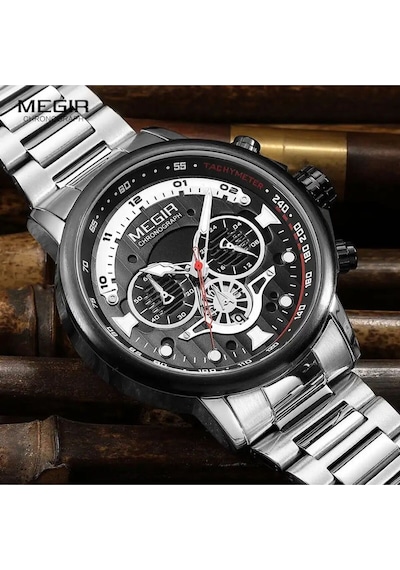 Megır 2223 Tüm Fonksiyonları Aktif Erkek Kol Saati Gümüş