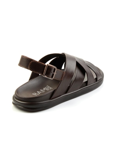Kahve Hakiki Deri Erkek Sandalet E05863955543