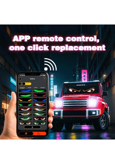 Led Panel Cama Yapışan Telefon Kontrollü Led Ekran Panel 73 Cm