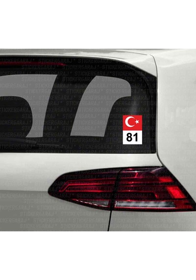 Düzce 81 Il Plaka Sticker Ayyıldız Türkiye Etiket Stickerı 477679122
