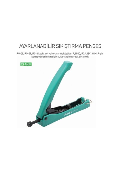 Proskit Cp-316 F/bnc/rca Konnektör Sıkma Pensesi