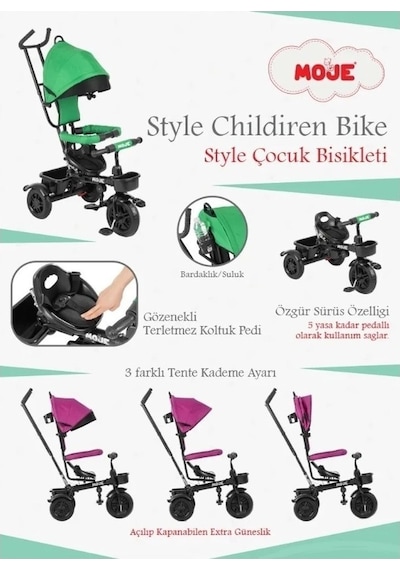 Moje Style Sarı Bebek Bisikleti Sarı