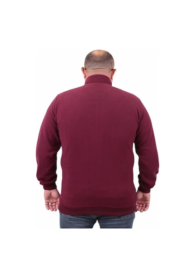 Starbattal Büyük Beden Fermuarlı Hırka Diamond 23281 Murdum-Murdum Bordo