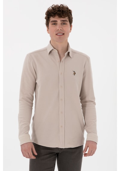 U.s. Polo Assn. Erkek Taş Gömlek Örme 50300402-vr049 Tas Taş