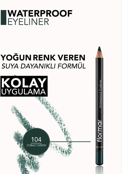 Flormar Suya Dayanaklı Göz Kalemi - Yeşil Waterproof.