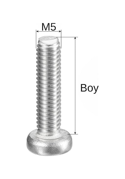 M3x50mm Ysb Vida Dın7985 Yıldız Silindir Başlı Civata Standart