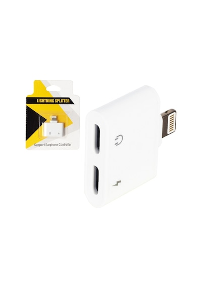 Powermaster Pm-18853 Apple  Uyumlu iPhone Şarj ve Kulaklık Çoklayıcı Çevirici A