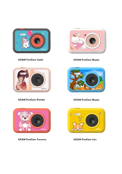 Sjcam Funcam Dog 1080p Video, 12mp Fotoğraf, 2 Ekran, Taşınabilir Ve Eğlenceli Çocuk Kamerası Çok Renkli