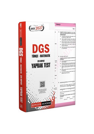 Pegem 2027 Dgs Türkçe-matematik Çek Kopart Yaprak Test