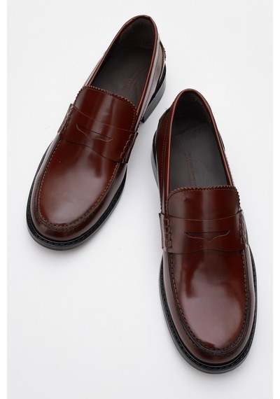 Dericlub Erkek Klasik Rugan Deri Loafer Gerçek Deri Cr 2655 Taba