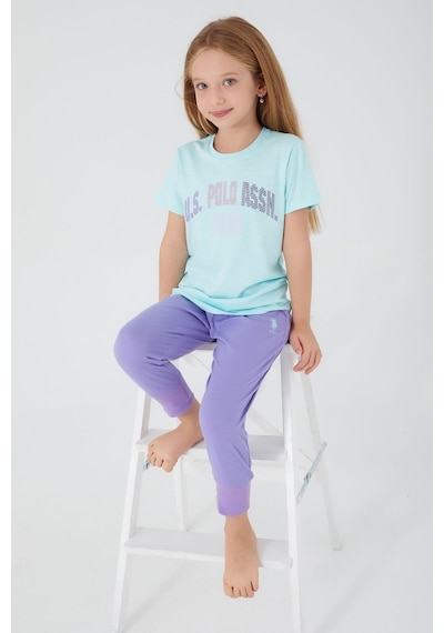 U.s. Polo Assn. Kız Çocuk 2'li Takım Mint Yeşili - Lila