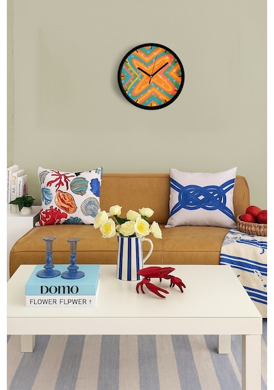 Modern Duvar Saati - 25cm - Önü Camlı Siyah Kasa - Sessiz Mekanizma-jh0811 Siyah