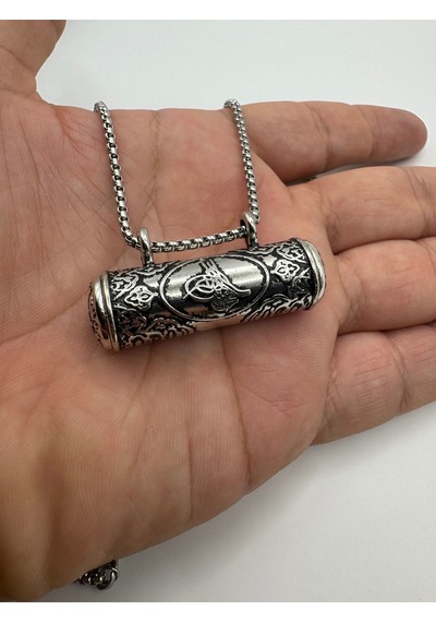 İçi Dualı Su Geçirmez Büyük Boy Muska Cevşen Kolye Açılır Kapaklı Çelik